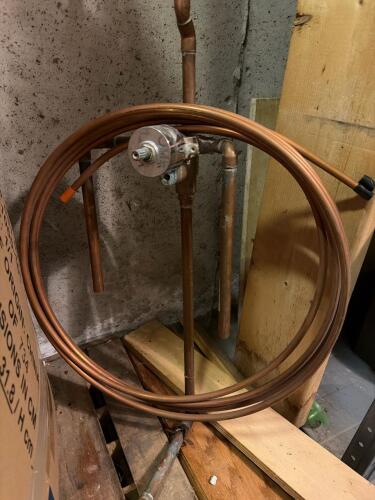 Copper Plumbing Tube Assembly with Valve