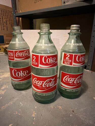 Vintage Coca-Cola 2 Liter Glass Bottles
