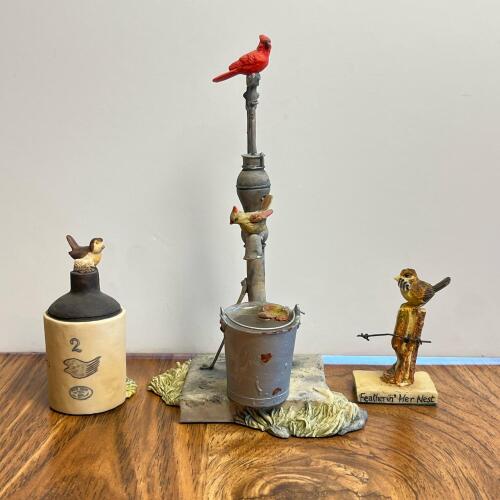 Lowell Davis Schmid Bird Farm Scene Figurines