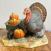 Lowell Davis Schmid Turkey Figurine with Pumpkins Limited Edition