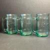 Coke Green Glass Mugs