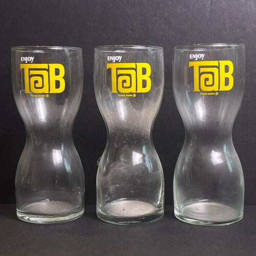 Vintage Enjoy TaB Soda Glasses