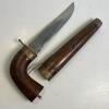 Indian Carving Knife with Carved Wood Handle and Sheath - 3