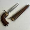 Indian Carving Fork with Carved Wood Handle and Sheath