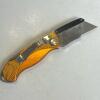 Husky Folding Utility Knife with Orange Textured Handle - 2