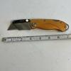 Husky Folding Utility Knife with Orange Textured Handle - 3