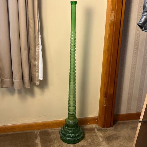 MCM Green Glass Floor Vase