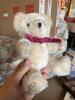 Pair of Franklin Heirloom Porcelain Dolls and Small Articulated Stuffed Bear - 8