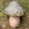 Weathered Concrete Mushroom Garden Statue