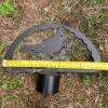 Decorative Metal Fence Post Cap Topper with Cardinal Silhouette, Black Finish - 3