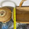 Two Woven Baskets, One Nantucket Style with Decorative Floral Lid - 9