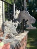 Cast Metal Umbrella Wind Chime with Garden Hanger - 3