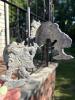 Cast Metal Umbrella Wind Chime with Garden Hanger - 9