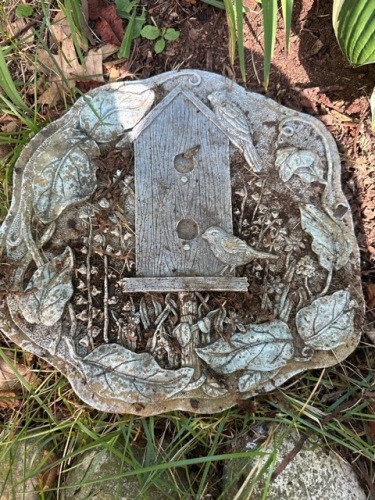 Decorative Birdhouse Garden Stepping "Stone"