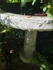 Large Heavy Concrete Bird Bath with Patina - 9
