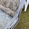 Large Round Patio Table with Pair of Chairs and Cushions - 3
