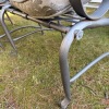 Large Round Patio Table with Pair of Chairs and Cushions - 6