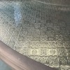 Large Round Patio Table with Pair of Chairs and Cushions - 8