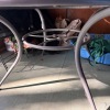Large Round Patio Table with Pair of Chairs and Cushions - 10