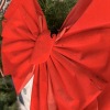 Artificial Holiday Wreath with Red Bow and Lights - 3