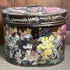 Floral and Animal Motif Metal Storage Tin