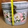 Hand-Painted Metal Tin with Floral Motif - 7