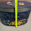 Painted Tin Storage Box With Floral Decoration - 6