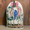 Embroidered Door Stopper with Blue Bird and Bow Motif