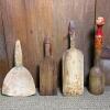 Antique Wooden Butter Paddles and Butter Mold Mallet