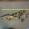 Gilt Style Cherub-Form Three-Light Wall Sconce - 7