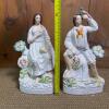 Pair of Staffordshire-Style Figural Mantel Pieces - 7