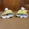 Pair of Adorable Porcelain Boy and Girl on Sheep Figurines - 3