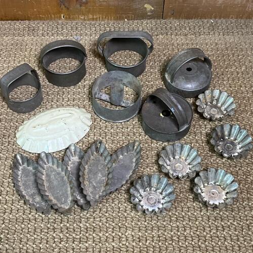 Vintage Metal Pastry/Cookie Cutters and Tartlet Molds