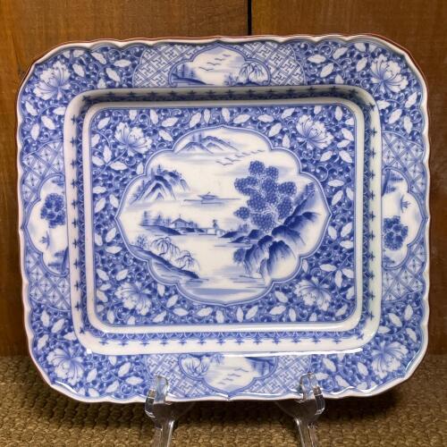 Blue and White Porcelain Platter