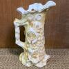 Porcelain Tree Trunk Pitcher with Applied Flowers - 2