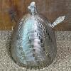 Metal Beehive-Style Honey Jar with Lid and Spoon