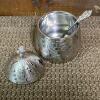 Metal Beehive-Style Honey Jar with Lid and Spoon - 2