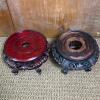 Pair of Carved Wood Display Stands - 2
