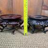 Pair of Carved Wood Display Stands - 6