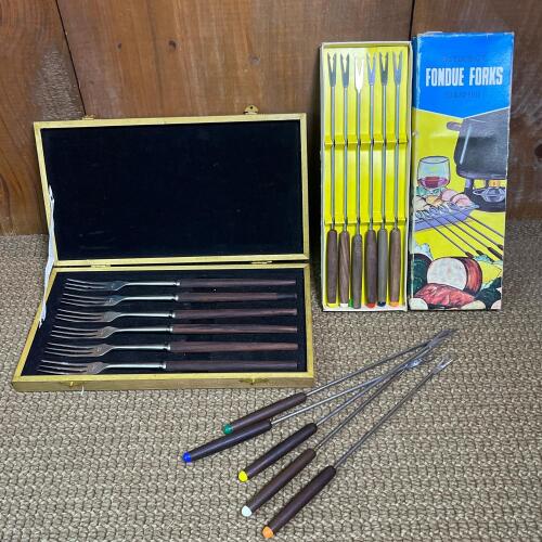 Stainless Steel Fondue Forks and Serving Forks Set