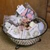Assorted Costume Jewelry and Accessories in Beaded Basket