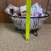Assorted Costume Jewelry and Accessories in Beaded Basket - 8
