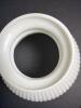 Pair of Ribbed White Glass Lamp Shades - 3
