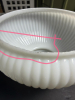 Pair of Ribbed White Glass Lamp Shades - 5