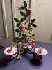 Pair of Tole Strawberry-Style Metal Candleholders - 2