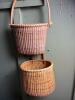 Eight Woven Rattan and Wood Handle Baskets - 2