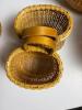Eight Woven Rattan and Wood Handle Baskets - 4