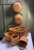 Eight Woven Rattan and Wood Handle Baskets - 16