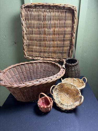 Assorted Handwoven Rustic Baskets