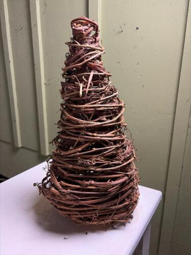 Rustic Grapevine and Wood Decorative Tree Form